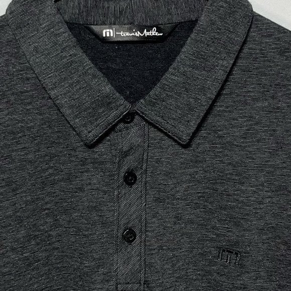 Travis Mathew Dark Grey Golf Polo Mens Size Large - Picture 2 of 5